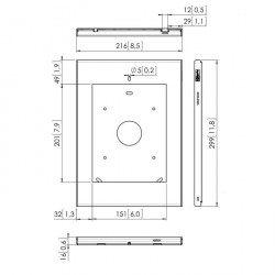 Support VOGEL'S iPad 2, 3 et 4 avec pied de sol mobile