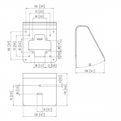 Support mural et bureau incliné universel VOGEL'S pour tablettes iPad Mini 1, 2 et 3