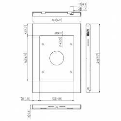 Support mural et bureau incliné universel VOGEL'S pour tablettes iPad Mini 1, 2 et 3