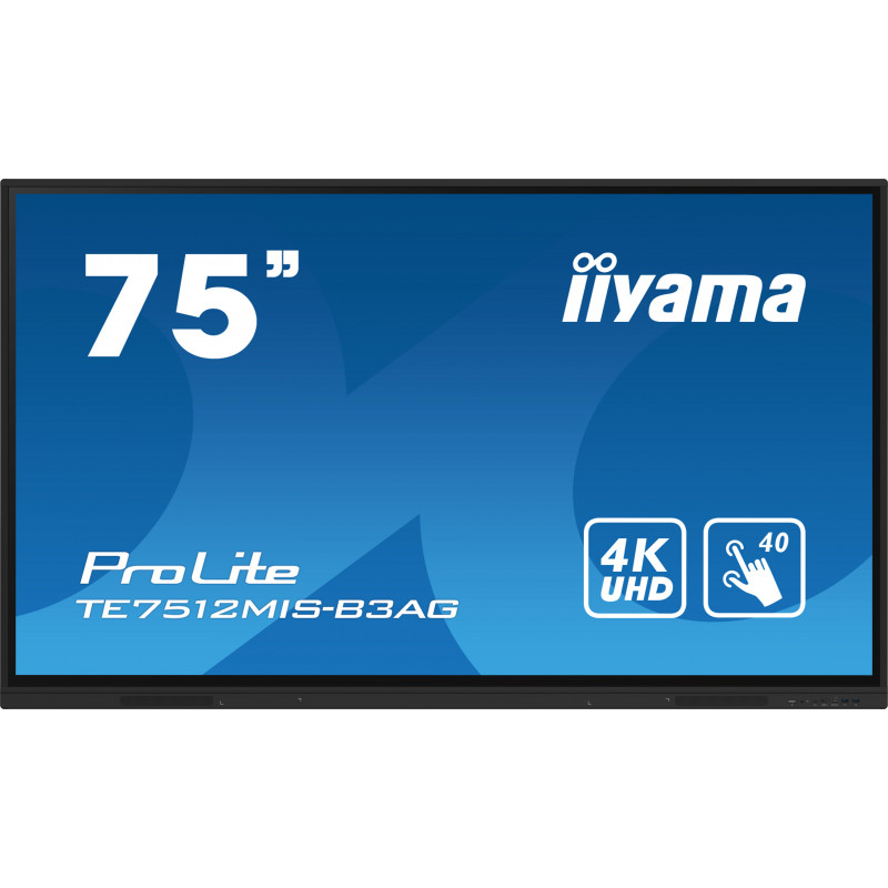 IIYAMA ProLite TE7512MIS-B3AG Écran numérique interactif 75"