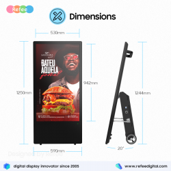 REFEE ECO 43 RFA Pro Chevalet Trottoir mobile extérieur 1500 cd/m2