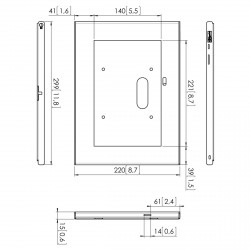 Support bureau VOGEL'S pour tablettes Samsung Galaxy Tab 3,4 10.1" à 1 bras de pivot