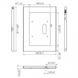 Support VOGEL'S pour Samsung Galaxy Tab 3 et 4 10.1" avec pied de table fixe inclinable de 0° à 90°