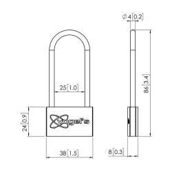 VOGEL'S PFA 9109 Cadenas antivol d'écrans pour PFS 33xx