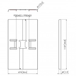 VOGEL'S PFA 9121 Capot arrière pour écran portrait 50" à 55"