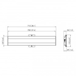 VOGEL'S PFB3407 Plaque d'interface pour fixation écran VESA 600