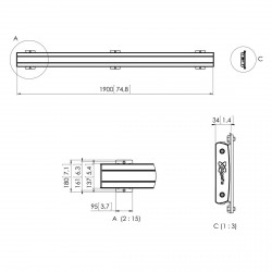 VOGEL'S PFB3419 Plaque d'interface pour fixation écrans multiples et murs vidéos