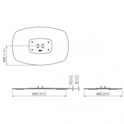 VOGEL'S PFF7040 Plaque de sol support écrans double faces