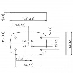 VOGEL'S PFF7060 Plaque de sol pour fixation tube au sol