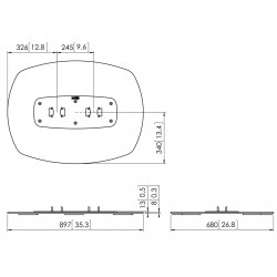 VOGEL'S PFF7050 Plaque de sol support écrans double faces double tubes