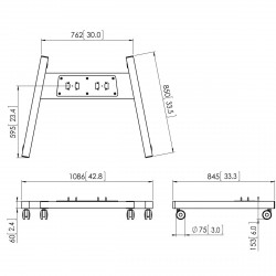 VOGEL'S PFT8530 chariot à roulettes pour tubes 27xx