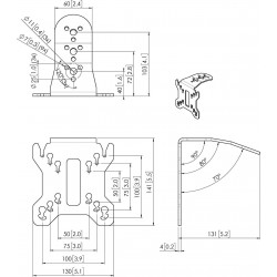 VOGEL'S PFI 3015 Interface pour fixation écran incliné au plafond