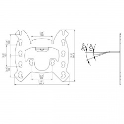 VOGEL'S PFI 3035 Interface pour fixation écran incliné au plafond