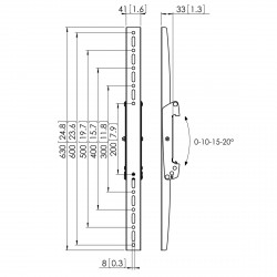 VOGEL'S PFS3306 Bandes d'interface basculantes de fixation d'écrans