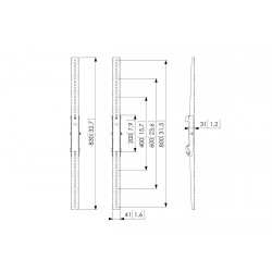 VOGEL'S PFS3208 Bandes d'interface fixes de fixation d'écrans