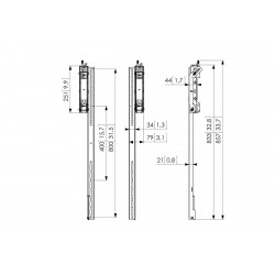 VOGEL'S PFS3508 Bandes d'interface de fixation d'écrans réglable 3D