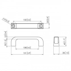 VOGEL'S PFA 9124 Poignée pour PUC27xx et PUC29xx