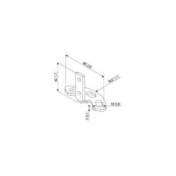 VOGEL'S PFA 9101 Pattes de fixation sol avec cache noir pour PUC 23xx