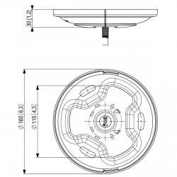 VOGEL'S PUC1011 Kit fixation plafond pour PUC21xx et PUC23xx