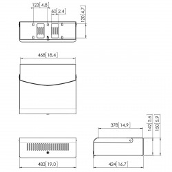 VOGEL'S PFA 9113 Boîtier pour lecteur multimedia avec serrure à clés