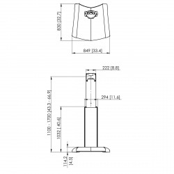 VOGEL'S PFF 2420 Pied de sol design pour support d'écrans