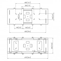 VOGEL'S FAU 3150 Plaque d'interface pour fixation écran 30" à 65"