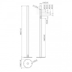 VOGEL'S PFA 9011 Pied de sol fixe pour support écran