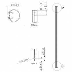 VOGEL'S PFA 9004 Rallonge 300 cm pour supports écrans plafond