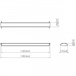 VOGEL'S PFA 9129 Barre transversale pour chassis murs vidéo au sol