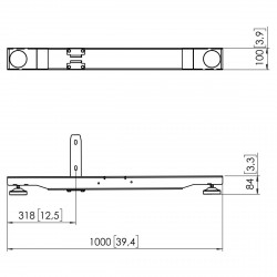 VOGEL'S PFF7920 Pied de sol pour chassis murs vidéo