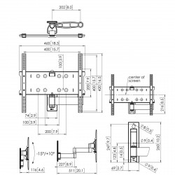 Image VOGEL'S PFW 3040 Support mural basculant pivotant pour écran 32" à 55"