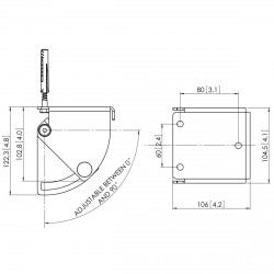 VOGEL'S PUC1030 Plaque inclinable et pivotante pour fixation plafond