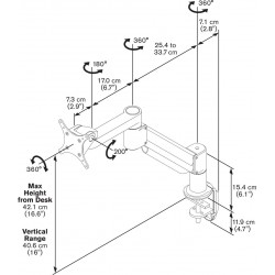 VOGEL'S PFD8541 Pied dynamique pour support écran bureau