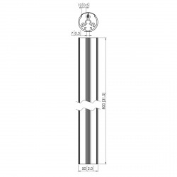 VOGEL'S PUC2108 Poteau 80 cm pour supports d'écrans plafonds