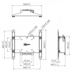 Image VOGEL'S PFW4210 Support mural inclinable pour écran 10" à 42"