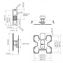 Image VOGEL'S PFW2020 Support mural inclinable et orientable pour écran 19" à 43"