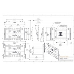 Image VOGEL'S PFW6852 Support mural inclinable et orientable pour écran 42" à 100"