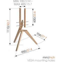 VOGEL'S NEXT OP1 Support d'écran design sur pied au sol 46" à 70"