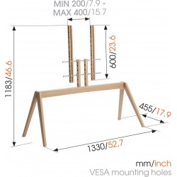 VOGEL'S NEXT OP2 Support design sur pied au sol pour écran 50" à 77"