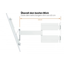 VOGEL'S THIN 545 Support mural inclinable orientable à 180° pour écrans 40" à 65"