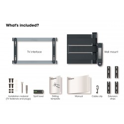 VOGEL'S THIN 546 Support mural inclinable orientable à 180° pour écrans OLED de 40" à 65"