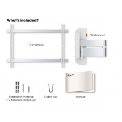 VOGEL'S WALL 3345 Support mural inclinable orientable à 180° pour écrans 40" à 65"