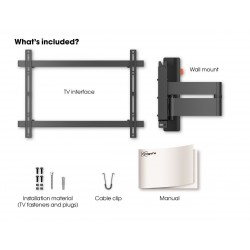 VOGEL'S WALL 3345 Support mural inclinable orientable à 180° pour écrans 40" à 65"