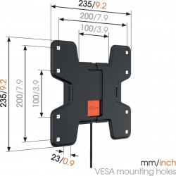 VOGEL'S WALL 3105 Support mural fixe pour écrans de 19" à 43"