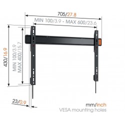 VOGEL'S WALL 3305 Support mural fixe pour écrans de 40" à 100"