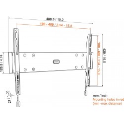 VOGEL'S BASE 05 M Support mural fixe pour écrans de 32" à 55"