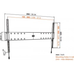 VOGEL'S BASE 05 L Support mural fixe pour écrans de 40" à 80"