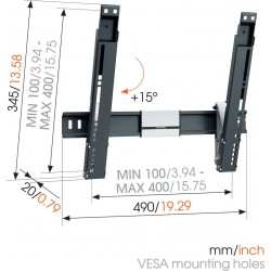 VOGEL'S THIN 415 Support mural inclinable pour écrans de 26" à 55"