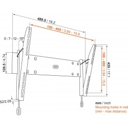 VOGEL'S BASE 15 M Support mural inclinable pour écrans de 32" à 55"