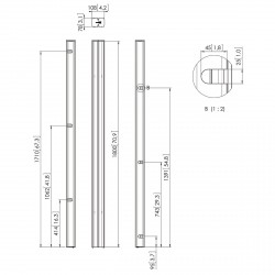 VOGEL'S Support sur pied double face pour écrans dos-à-dos de 49" à 75"